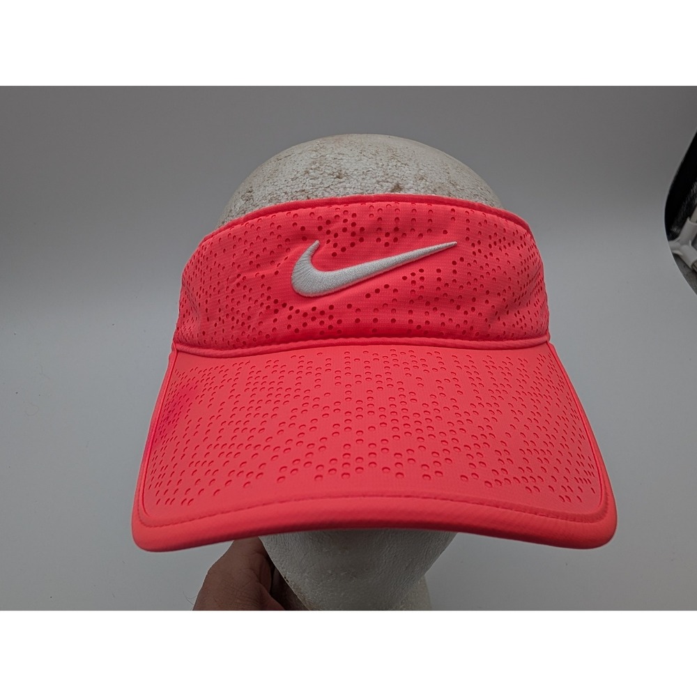 Nike Golf Visor Pink Perforated Adjustable Running Tennis Hat